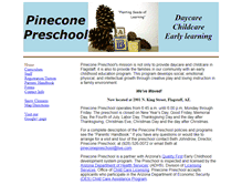 Tablet Screenshot of pineconepreschool.org